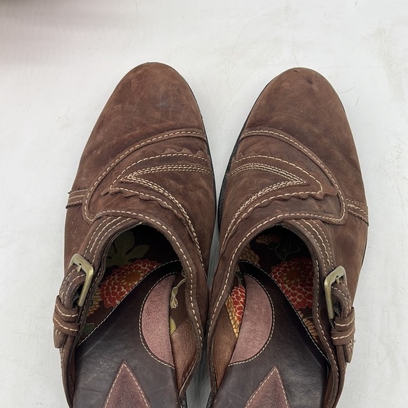 Clarks Artisan Brown Suede Slip On Mules Size 11 CM4591 - Picture 5 of 11